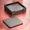Dacasso Classic Black Leatherette 4 Square Coaster Set with Holder AG-1011 - alternate 6